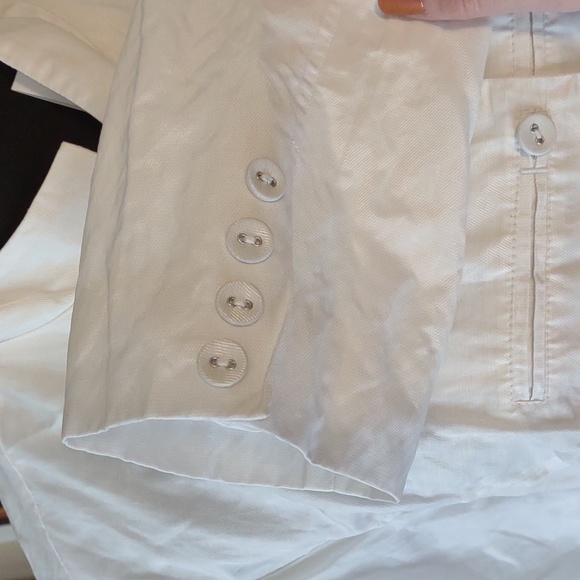 Chico's White Kayte Military Style Lightweight Jacket NWT - Picture 4 of 8